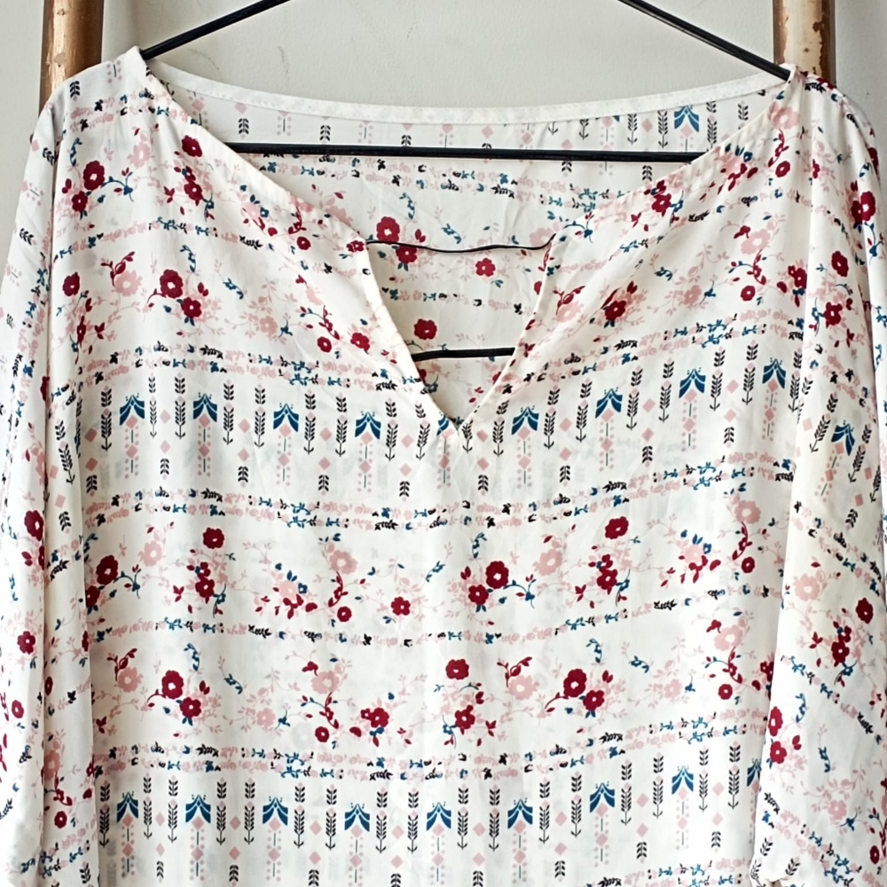 Floral Drop Shoulder Top - Picture 5 of 15